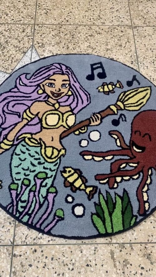 1111-1.jpg Hand Tufted Rugs (New Zealand Wool) 3*3 in Size