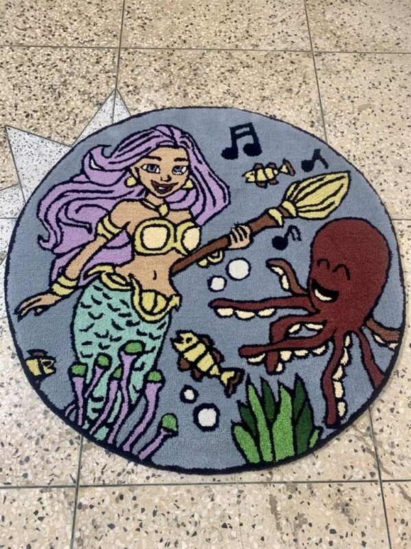 1111-1.jpg Hand Tufted Rugs (New Zealand Wool) 3*3 in Size