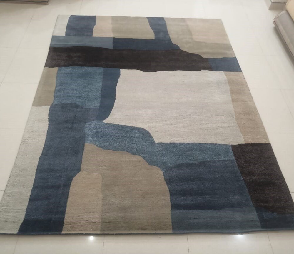 1313233.jpg Hand Tufted Rugs (New Zealand Wool +Silk) 7.6*9.6 in Size