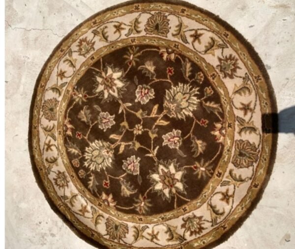 16.jpg Hand Tufted Round Rugs (New Zealand Wool) 4*4 in Size