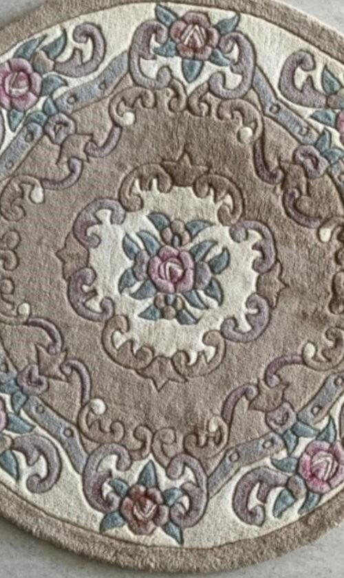 Hand Tufted Round Rugs (Blended Wool) 4*4 in Size