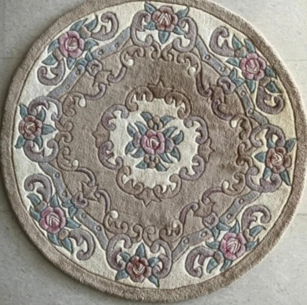 Hand Tufted Round Rugs (Blended Wool) 4*4 in Size