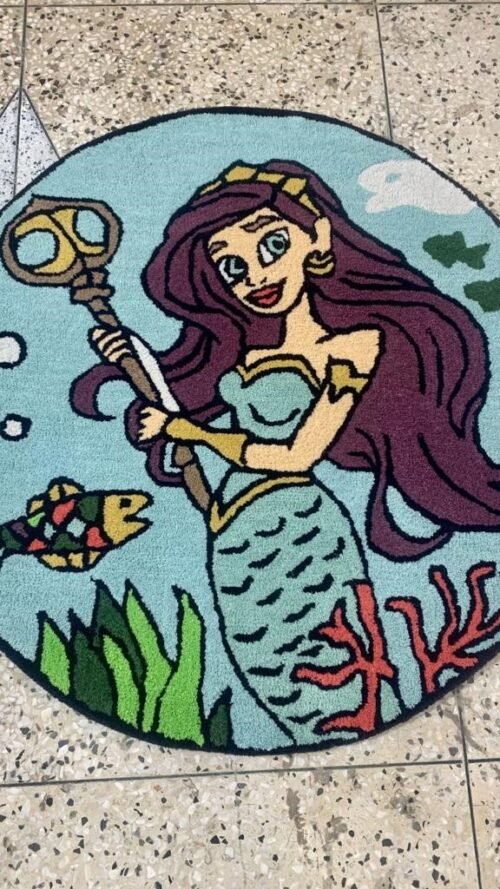 222-1.jpg Hand Tufted Rugs (New Zealand Wool) 3*3 in Size