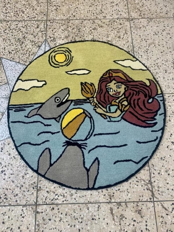 3333-1.jpg Hand Tufted Rugs (New Zealand Wool) 3*3 in Size