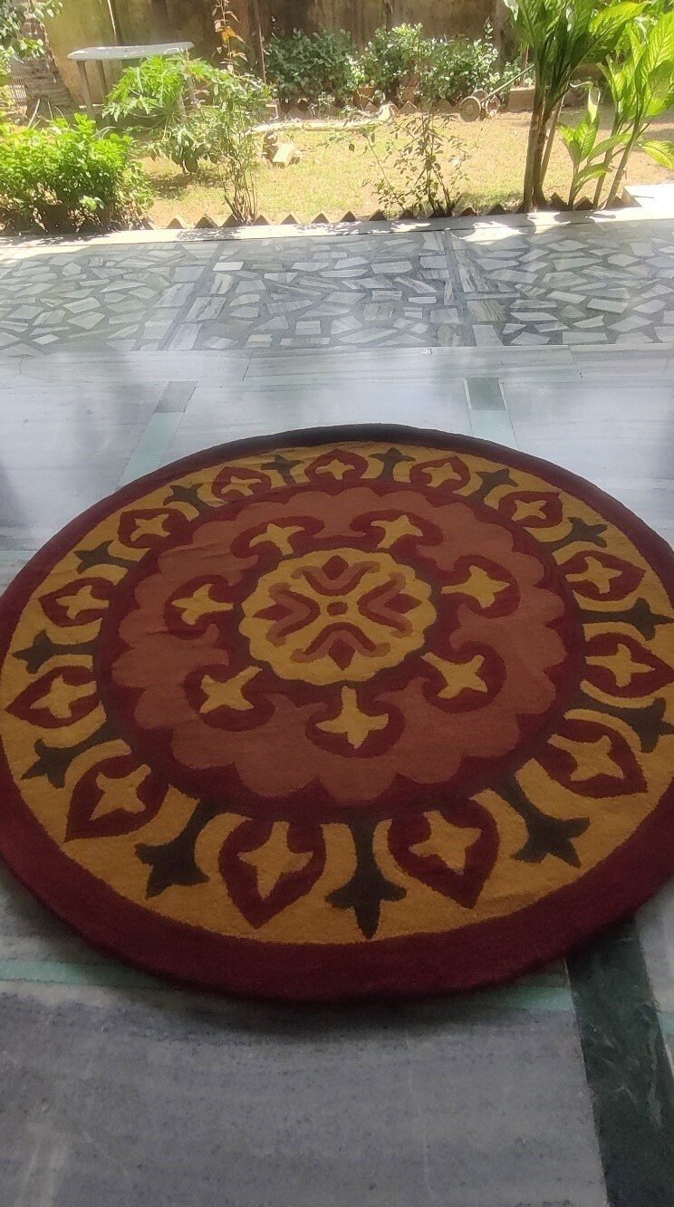 3333.jpg Hand Tufted Rugs (Blended Wool) 5*5 in Size