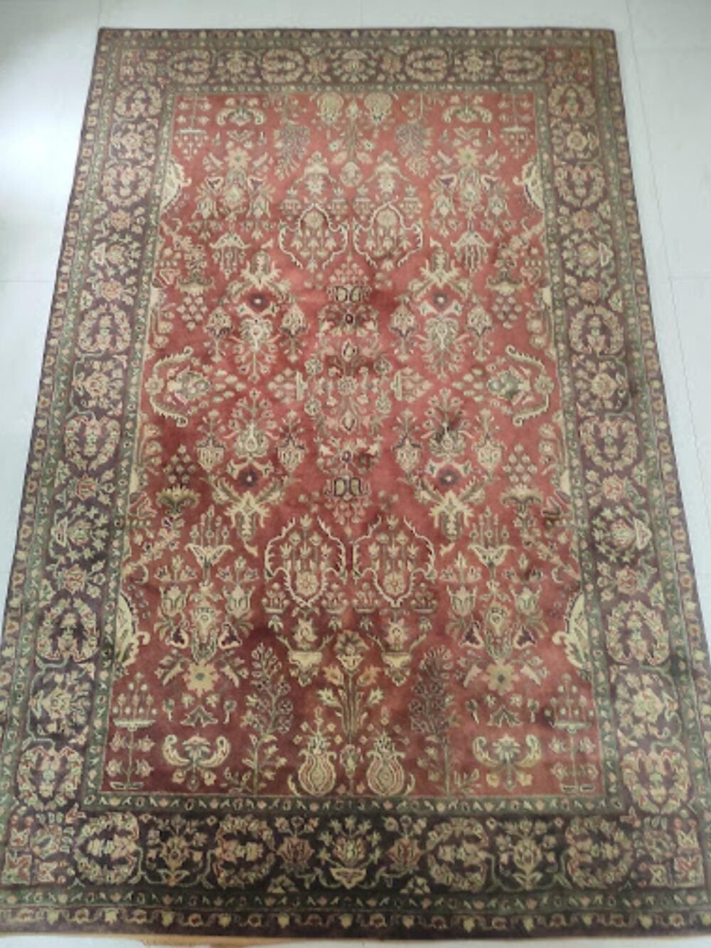 HIGH-TUFTED-WEBSITE.jpg Suryavansh Brick-Red Heritage Knot Rug