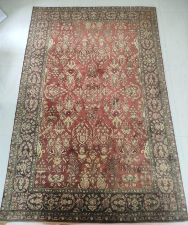 HIGH-TUFTED-WEBSITE.jpg Suryavansh Brick-Red Heritage Knot Rug