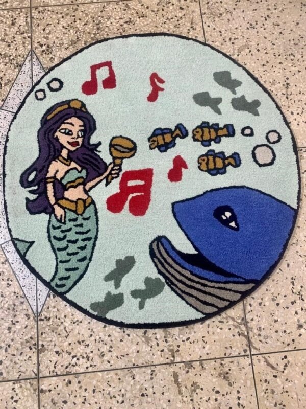 awwawaww.jpg Hand Tufted Rugs (New Zealand Wool) 3*3 in Size