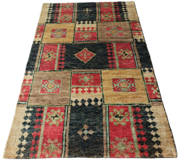 RVC-154_ (2) Rangchakri Patch Hand Knotted Jute Rug