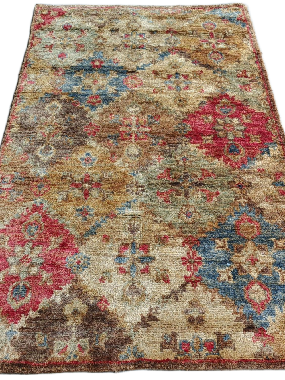 Gul-Rang Dhurri Jute Hand Knotted Jute Rug