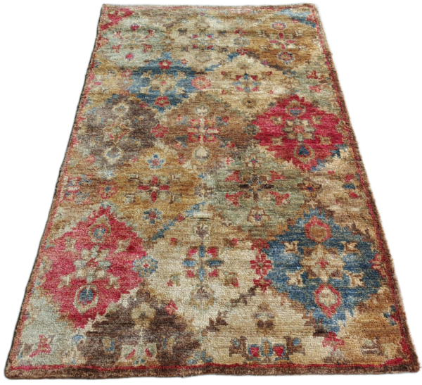 Gul-Rang Dhurri Jute Hand Knotted Jute Rug