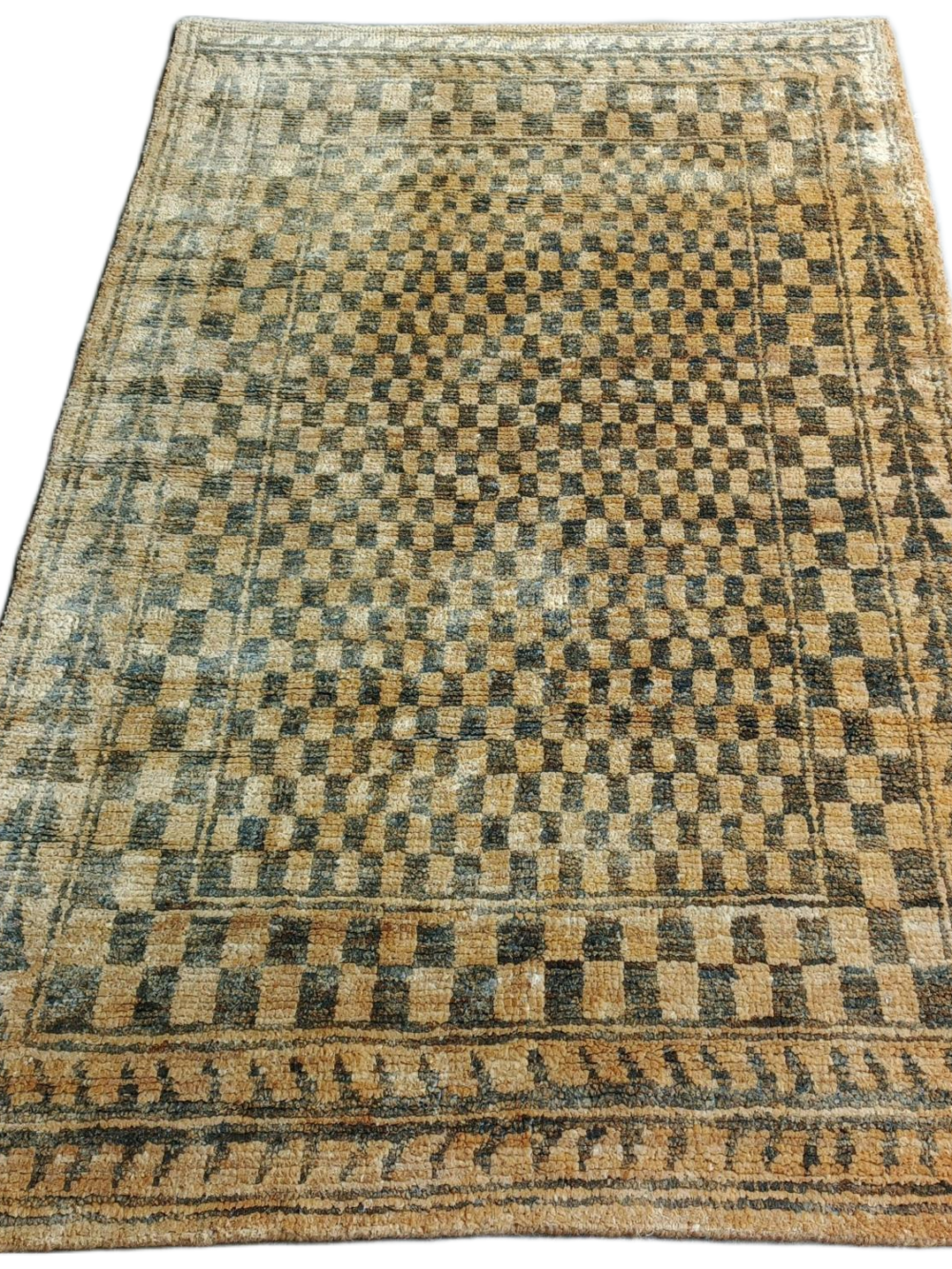 Koyla-Kshetra Check Hand Knotted Jute Rug