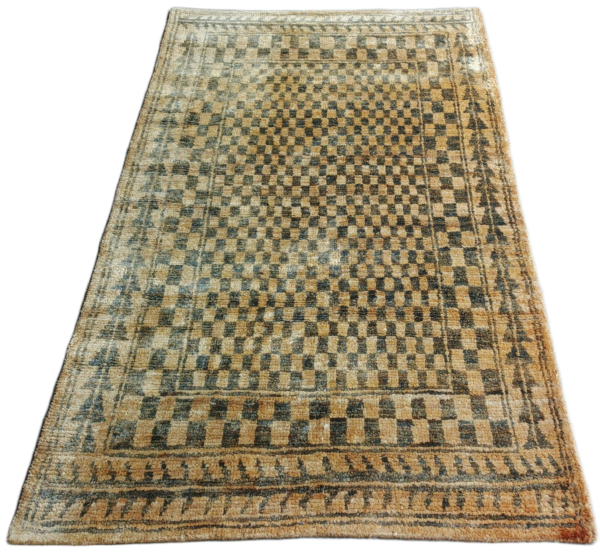 RVC-159_ (2) Koyla-Kshetra Check Hand Knotted Jute Rug