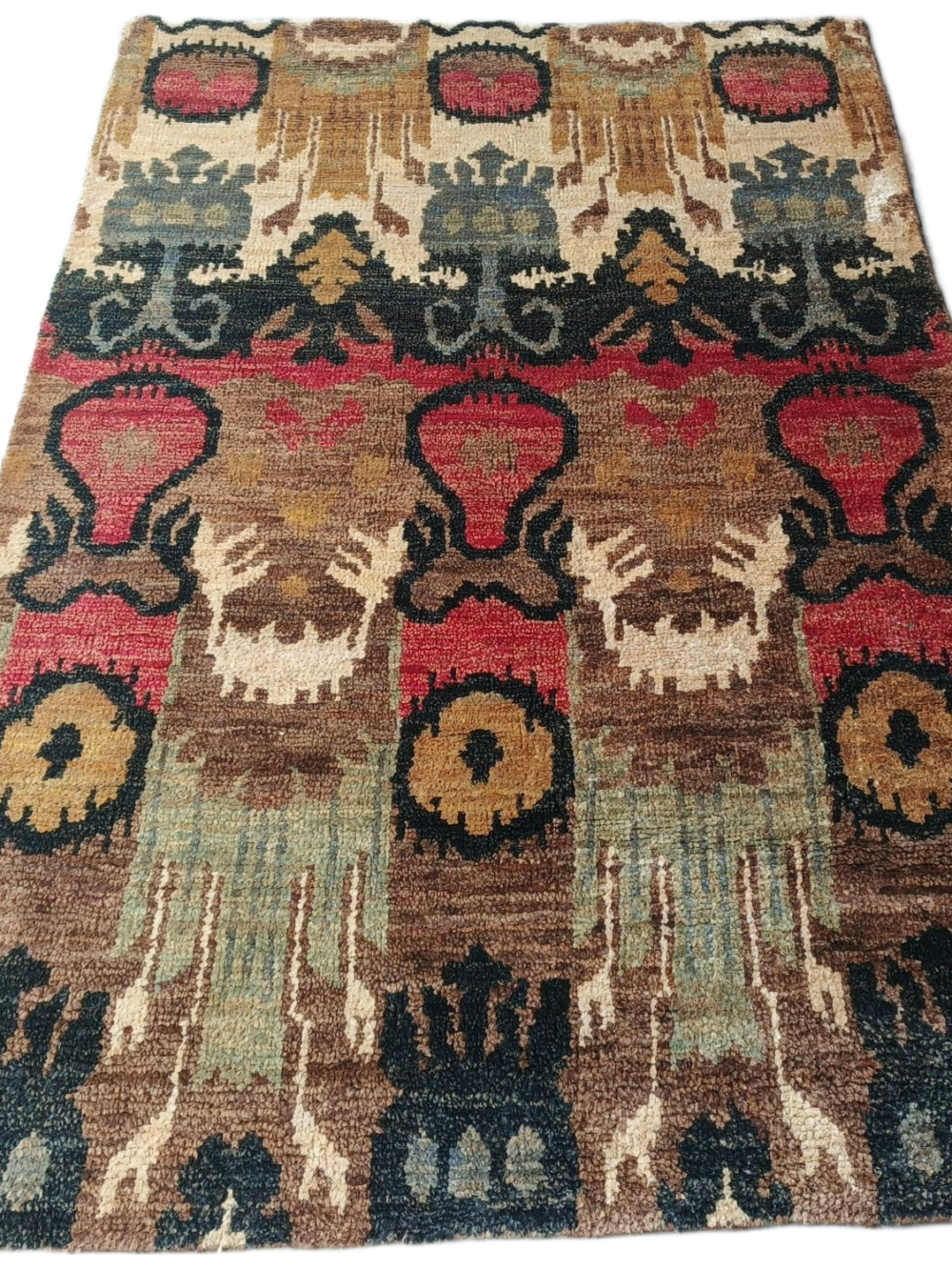 Vanshika Ikat Jute Hand-Knotted jute Rug