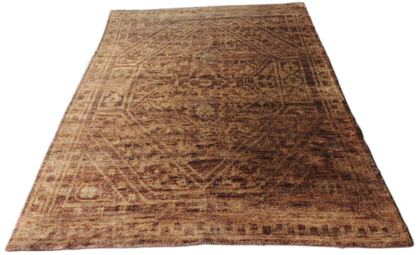RVC-178_ (1) Vanshika Rust Motif Hand-Knotted Jute Rug