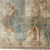 Anwita Teal Medallion Hand-Knotted Jute Rug