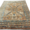 RVC-181_ (2) Ishanya Tribal Blue Border Hand-Knotted Jute Rug