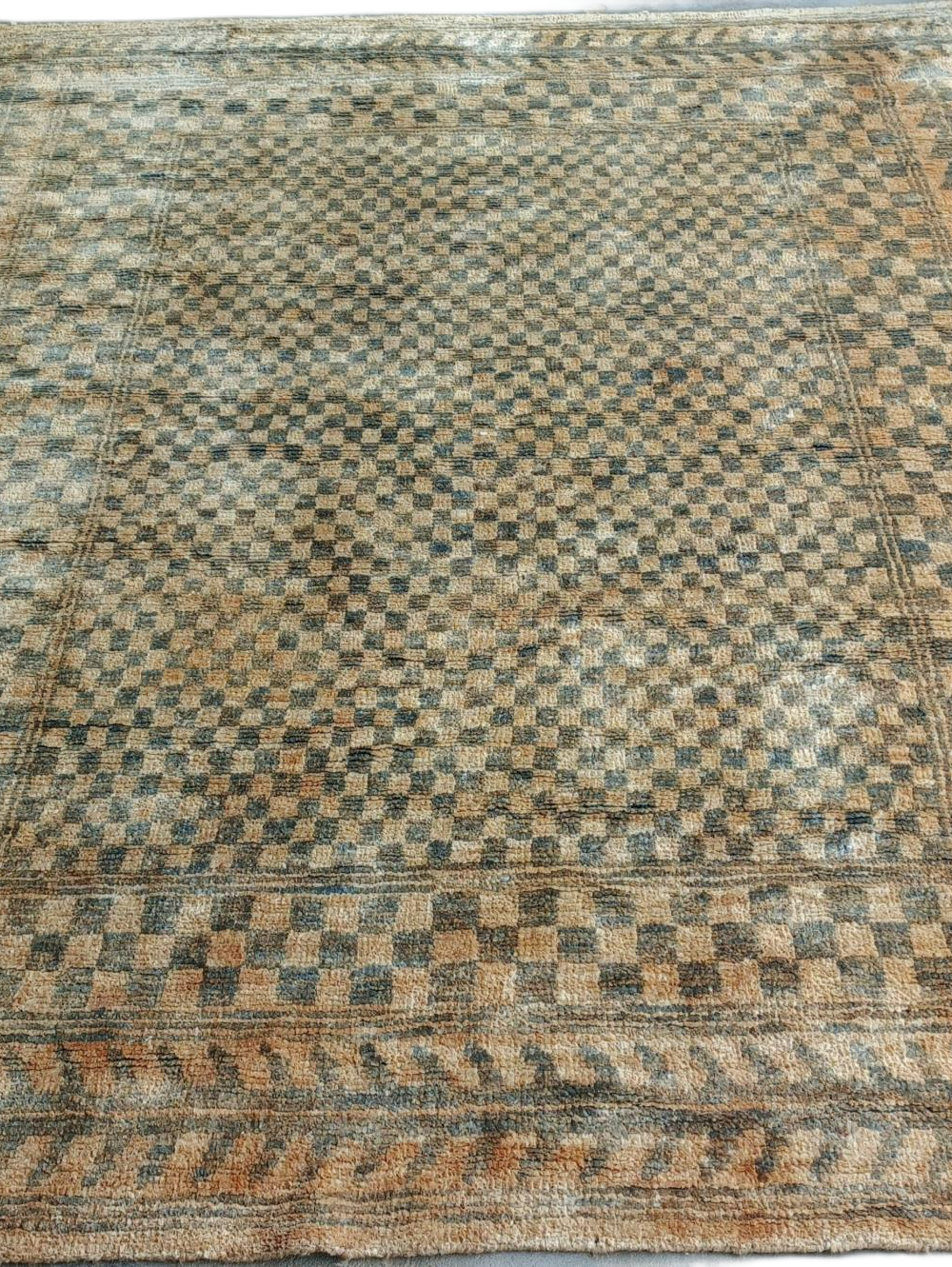 RVC-182_ (2) Virasat Checkered Tribal Hand-Knotted Jute Rug