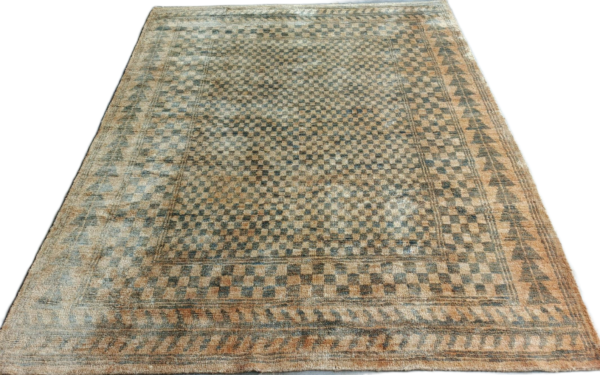 RVC-182_ (2) Virasat Checkered Tribal Hand-Knotted Jute Rug