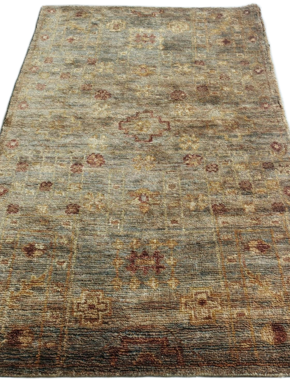 RVC-184 Shailika Mist Motif Hand-Knotted Jute Rug