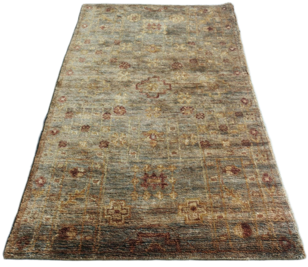 Shailika Mist Motif Hand-Knotted Jute Rug