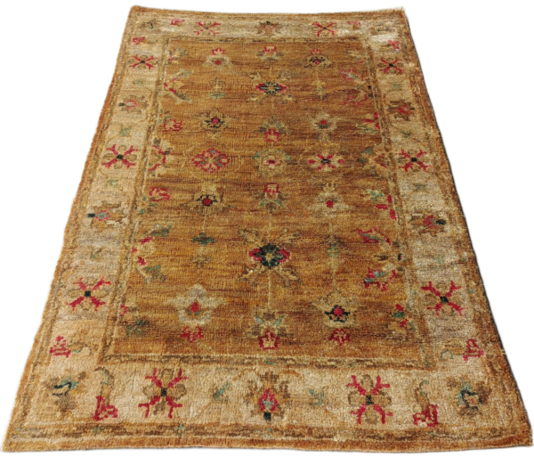 Charulata Rustic Floral Hand-Knotted Jute Rug