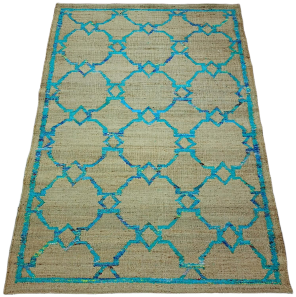 RVC-199_ (1) Neela Jharna Jute Dhurrie