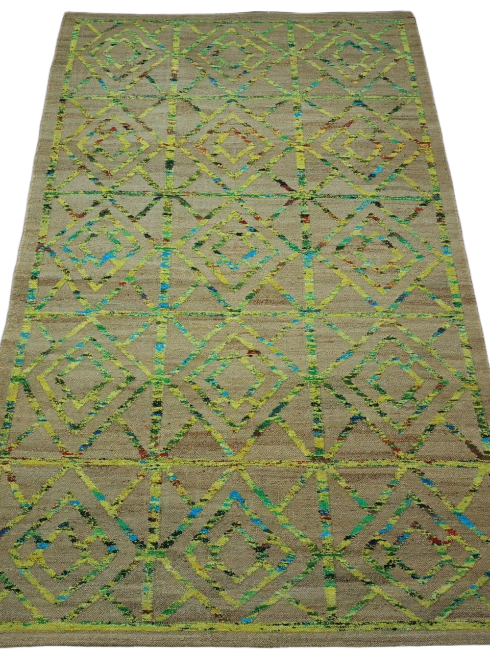 RVC-201_ (1) Harit Manjari Jute Dhurrie