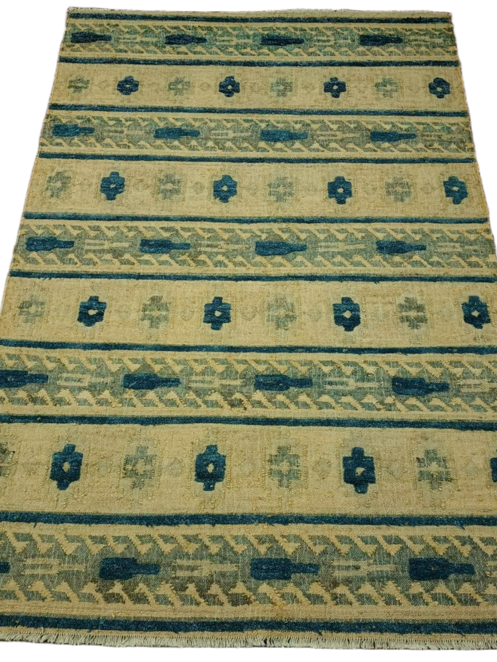 RVC-209_ (1) Neelvrtta Baandh Jute Dhurrie