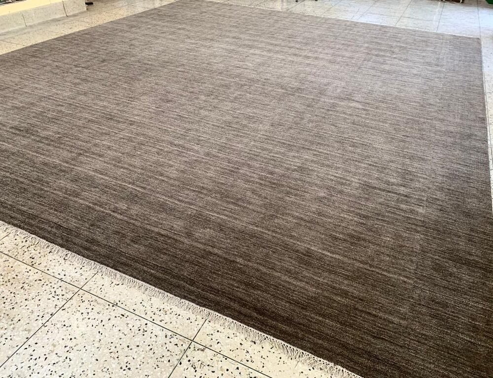 Umber Texture Hand-Knotted Rug