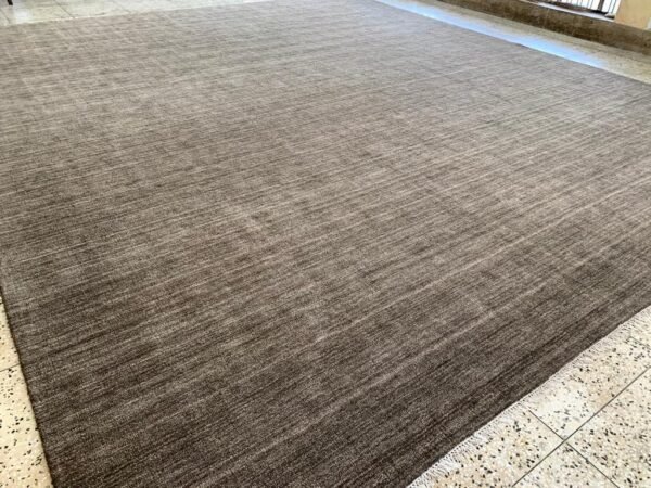 Umber Texture Hand-Knotted Rug