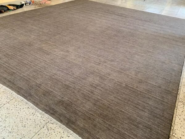 Umber Texture Hand-Knotted Rug
