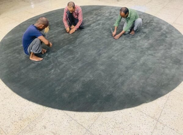 34 (2) (hk) NoirVeda Circle Hand-Knotted Rug