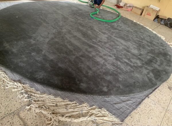 34 (3) (hk) NoirVeda Circle Hand-Knotted Rug