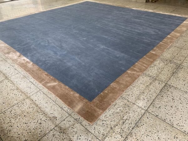 SlateVeda Border Hand-Knotted Rug