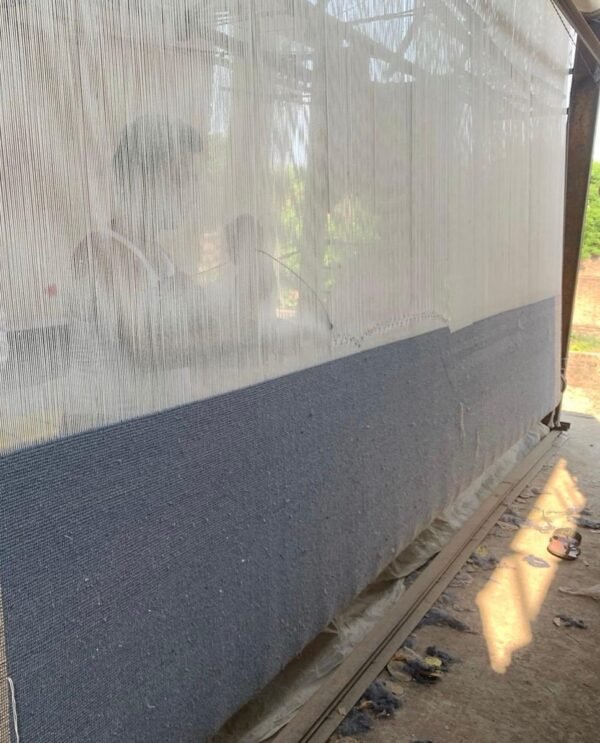 SlateVeda Border Hand-Knotted Rug