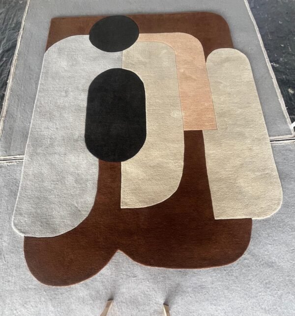 49 (1) Modular Path Abstract Hand-Tufted Rugs