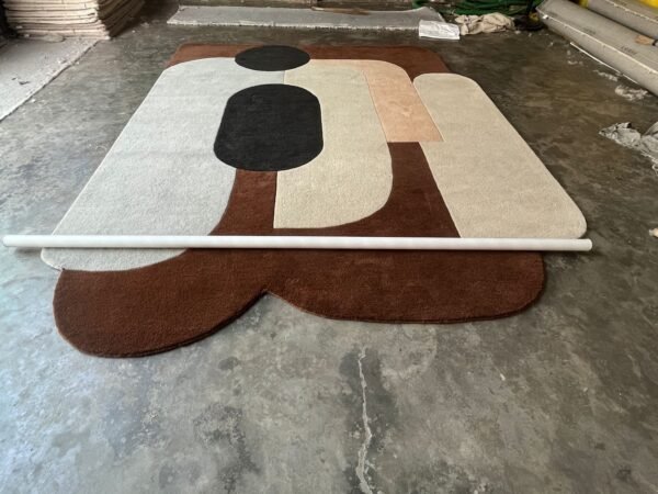 49 (3) Modular Path Abstract Hand-Tufted Rugs
