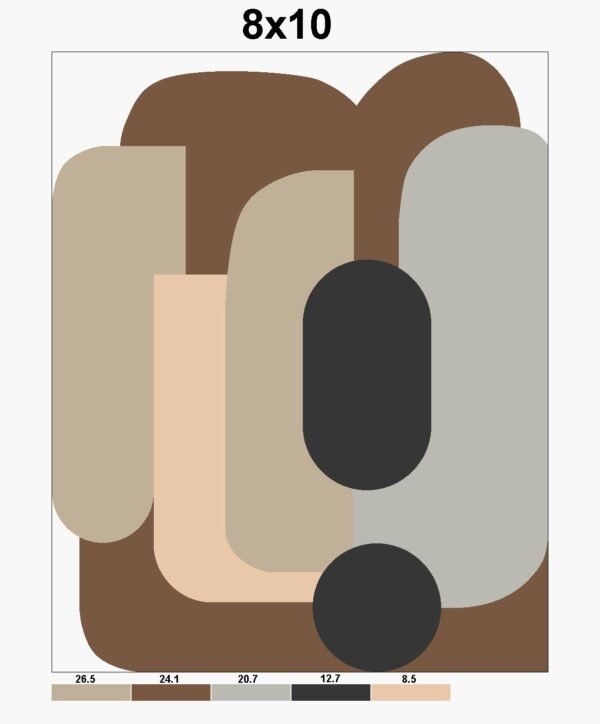 49 (5) Modular Path Abstract Hand-Tufted Rugs