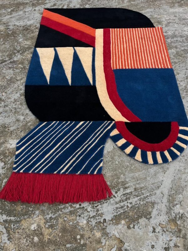 50 (4) Modular Totem Hand-Tufted Rugs