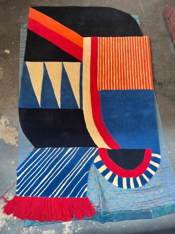 50 (7) Modular Totem Hand-Tufted Rugs