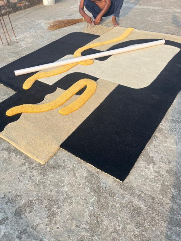 Abstract Runner Form Hand-Tufted Rugs