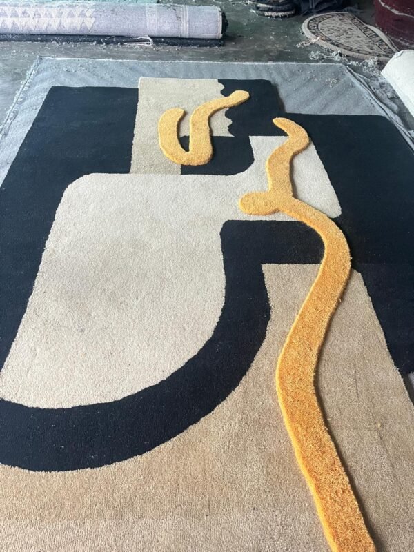 Abstract Runner Form Hand-Tufted Rugs