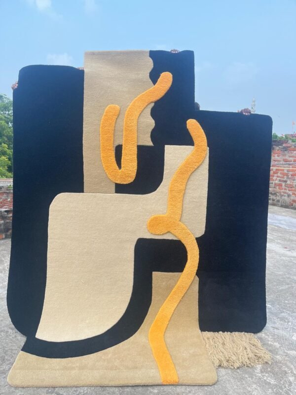 Abstract Runner Form Hand-Tufted Rugs