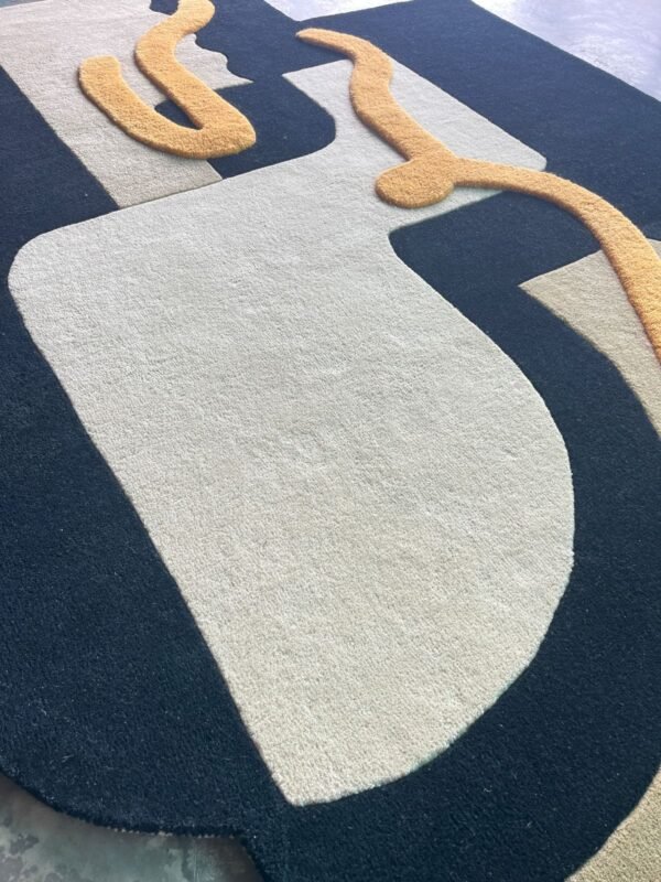 Abstract Runner Form Hand-Tufted Rugs