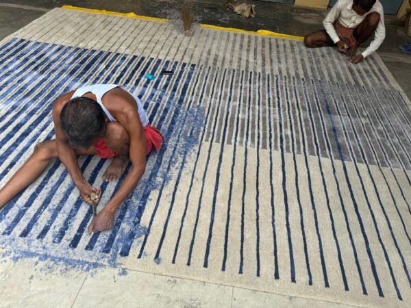 61 (3) Linear Drift Hand-Tufted Rug