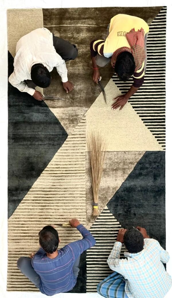 Axis Geometry Hand-Tufted Rug