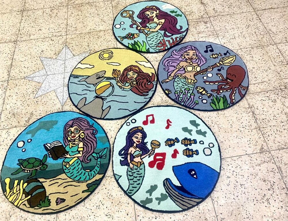 MERMAID STYLE HAND TUFTED